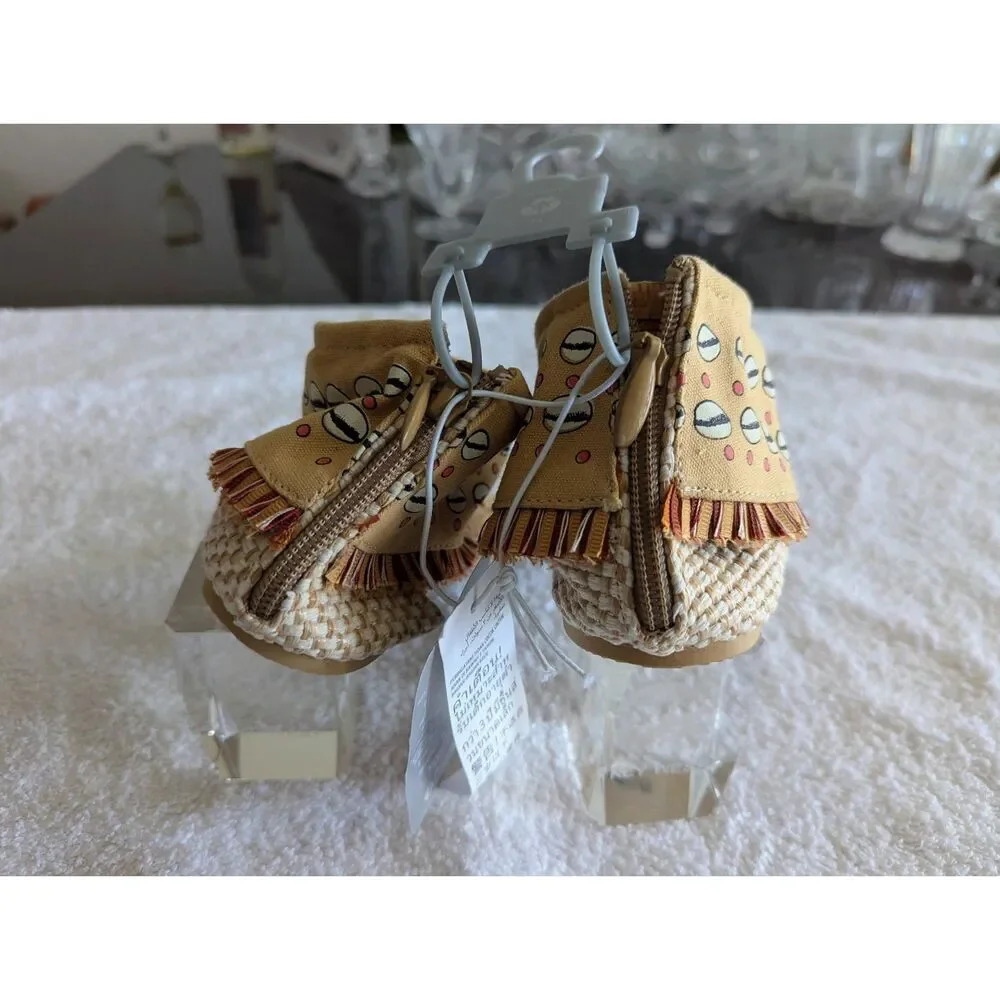NWT Moana Costume Moccasin Thong Sandals/Shoes for Kids Sz 3+ (2/3)